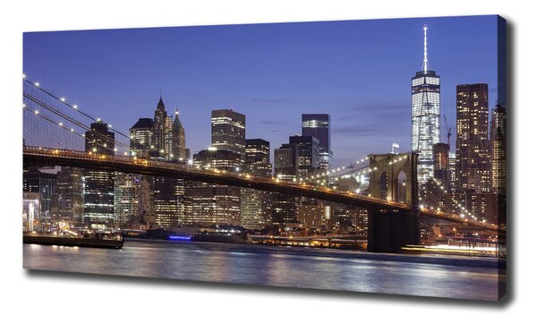 Tablou pe pânză canvas Manhattan pe timp de noapte