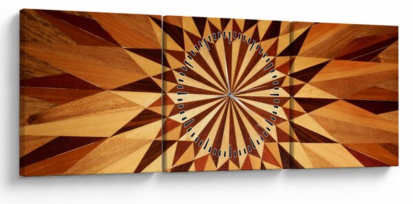 Tablou - Colaj din lemn (cu ceas) (90x30 cm)