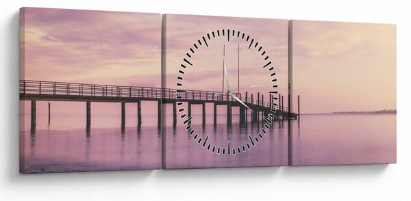 Tablou - Port (cu ceas) (90x30 cm)