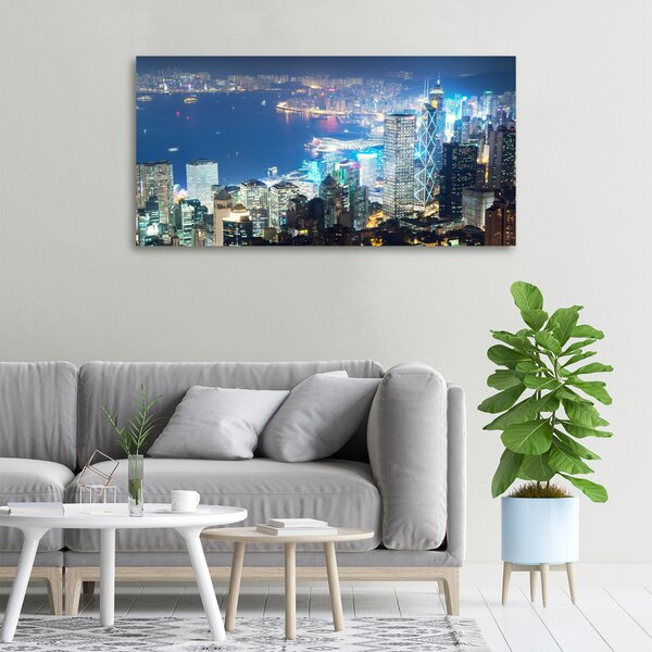 Tablou pe pânză canvas Hong Kong pe timp de noapte