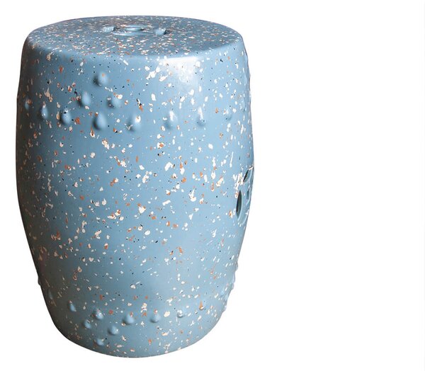 Taburet ceramic YATORO terrazzo albastru