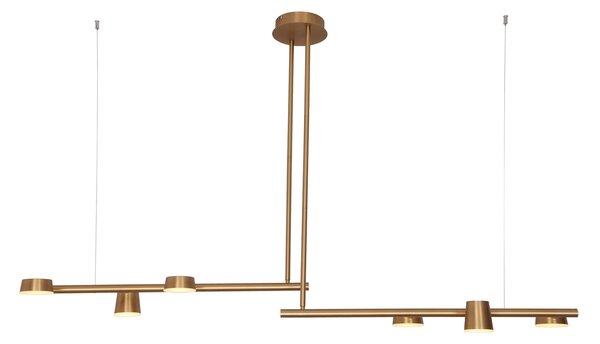 Lustra moderna aurie ODETTE S6 din metal cu LED 42W