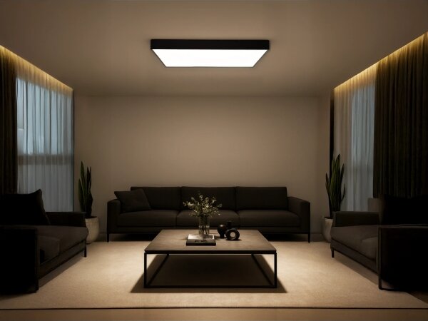 Plafonieră LED LED/340W/230V 3000/4000/6500K 100x100 cm negru