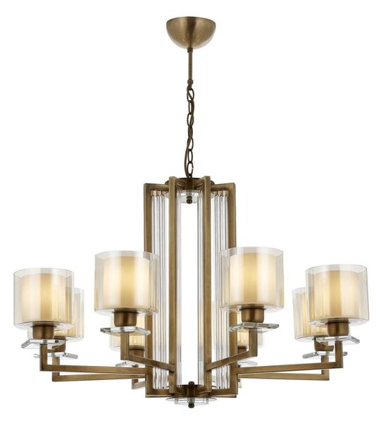 Candelabru pe lanț VARANA, 8xE27/40W/230V, bronz