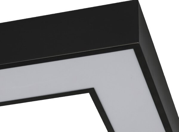 Plafonieră LED/130W/230V 3000/4000/6500K 100x100 cm neagră