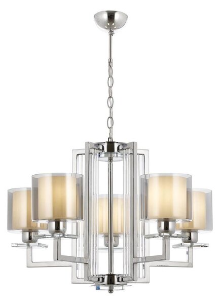 Candelabru pe lanț VARANA 5xE27/40W/230V crom lucios