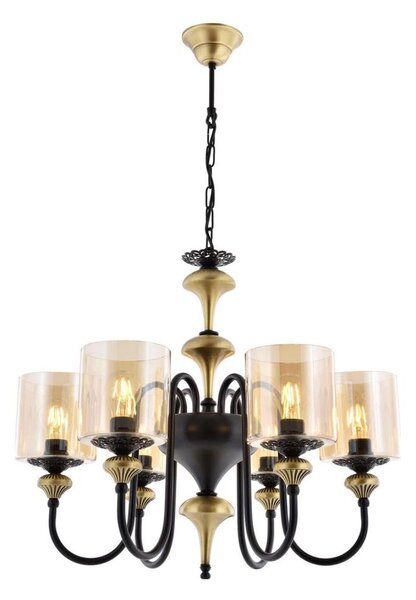 Candelabru pe lanț BUSAN 6xE27/40W/230V auriu