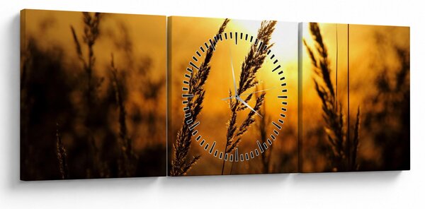Tablou - Apus de soare (cu ceas) (90x30 cm)