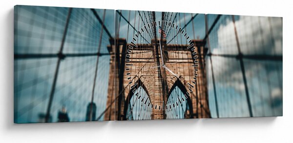 Tablou - Podul din Brooklin (cu ceas) (90x30 cm)