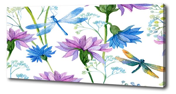 Print pe canvas Flori și libelule
