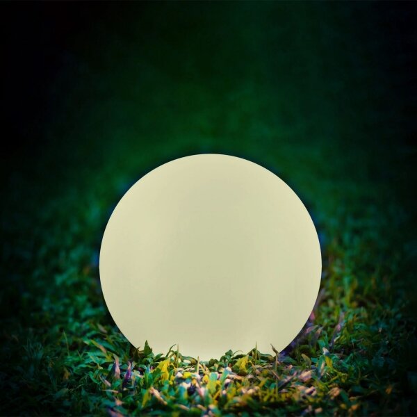 Lampă LED RGBW solară BALL LED/3,7V 1500 mAh d. 50 cm IP65 + telecomandă