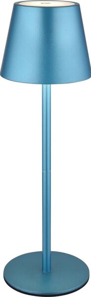 Globo 58488BL-LED Lampă de masă VANNIE, reîncărcabilă, cu control tactil și reglare a luminozității, pentru exterior 3W/5V IP54 1800mAh albastră