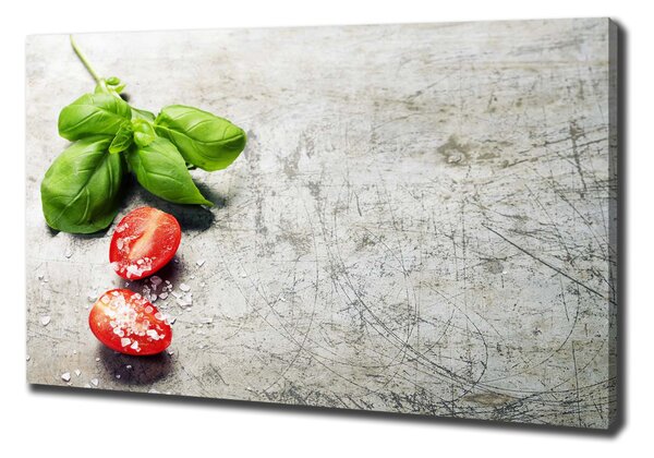Tablou pe pânză canvas Tomate și busuioc