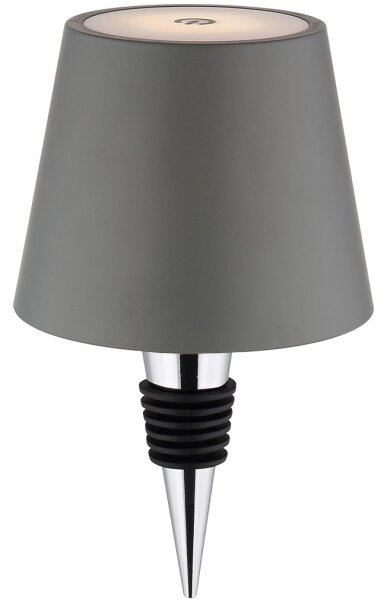 Globo 58488G-LED Lampă de masă VANNIE, reglabilă, cu control tactil, reîncărcabilă, pentru exterior, 3W/5V IP54 1800mAh gri