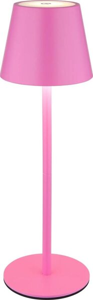 Globo 58488P-LED Lampă de masă VANNIE, reglabilă, cu control tactil, reîncărcabilă, pentru exterior, 3W/5V IP54 1800mAh roz