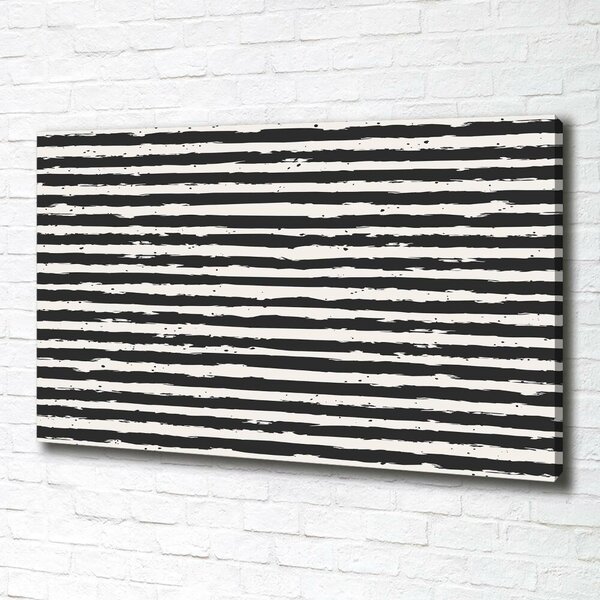 Imprimare tablou canvas dungi negre și albe