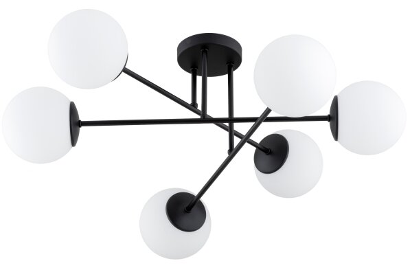 Brilagi - Lustru aplicat MILO 6xE27/60W/230V negru