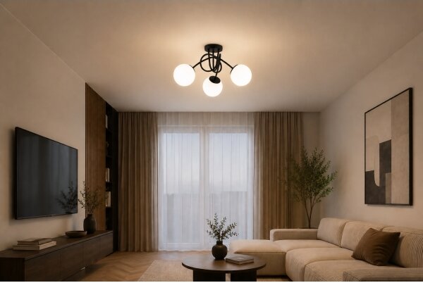 Brilagi - Lustră aplicată MILO 3xE27/60W/230V neagră