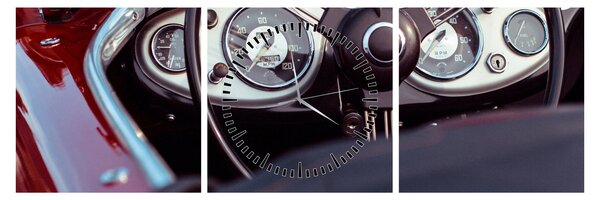 Tablou - Automobil (cu ceas) (90x30 cm)