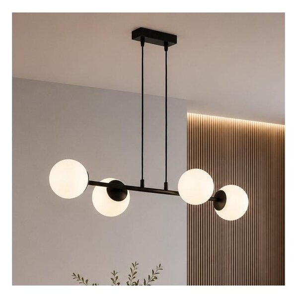 Brilagi - Lustru suspendat pe cablu MILO 4xE27/60W/230V negru