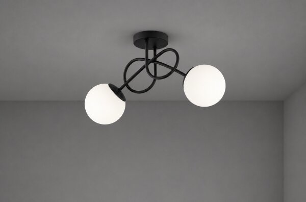 Brilagi - Plafonieră MILO 2xE27/60W/230V negru