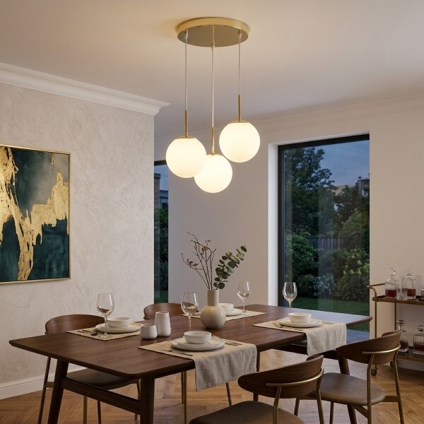 Brilagi - Lustră suspendată pe cablu MILO 3xE27/60W/230V, auriu