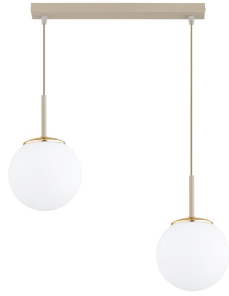 Brilagi - Lustru suspendat cu cablu MILO 2xE27/60W/230V bej/auriu