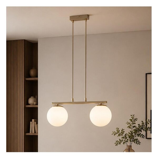 Brilagi - Lustră pe cablu MILO 2xE27/60W/230V bej/auriu