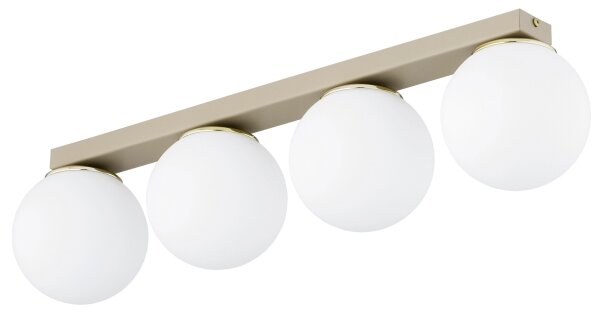 Brilagi - Plafonieră cu spoturi MILO 4xE27/60W/230V bej/auriu