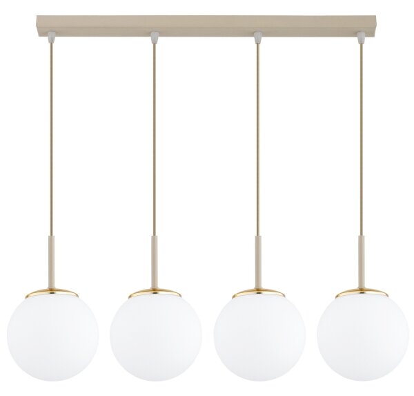 Brilagi - Lustră suspendată pe cablu MILO 4xE27/60W/230V bej/auriu