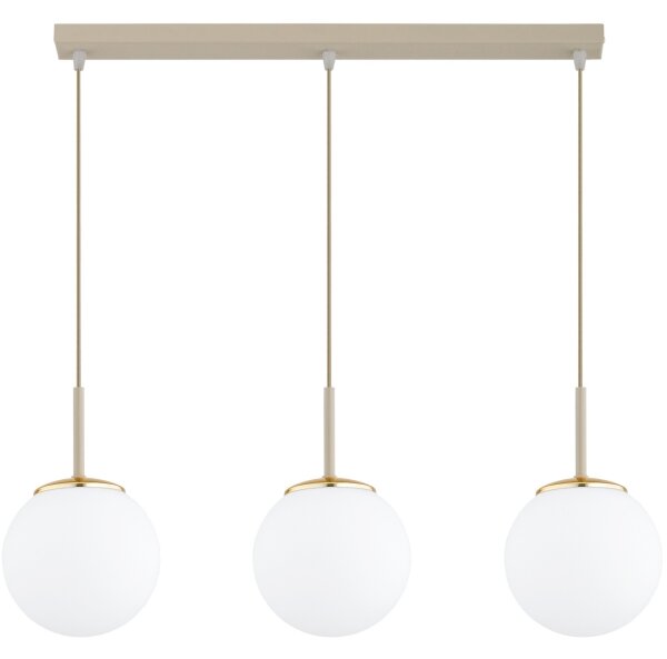 Brilagi - Lustră pe cablu MILO 3xE27/60W/230V bej/auriu