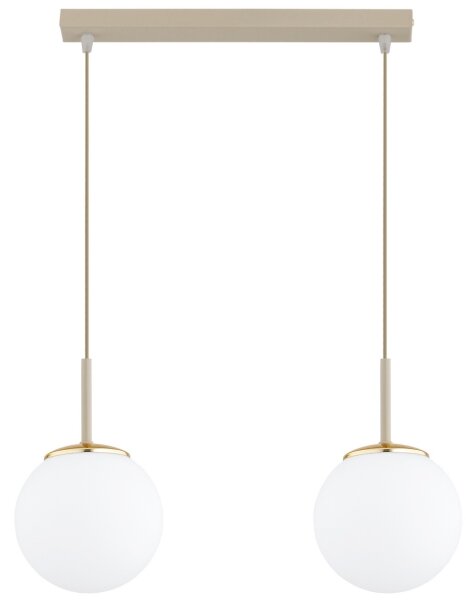 Brilagi - Lustru suspendat cu cablu MILO 2xE27/60W/230V bej/auriu