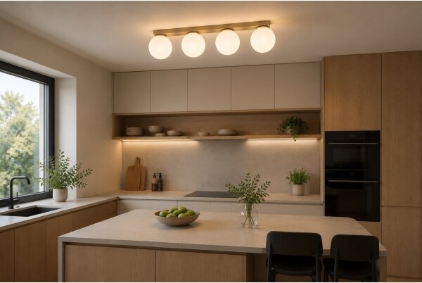 Brilagi - Plafonieră cu spoturi MILO 4xE27/60W/230V bej/auriu
