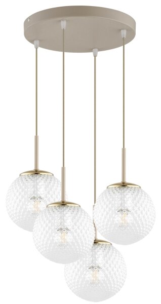 Brilagi - Candelabru suspendat pe cablu STELLA 4xE27/60W/230V bej/auriu