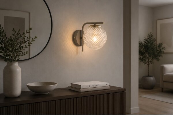 Brilagi - Lampă de perete STELLA 1xE27/60W/230V bej/auriu