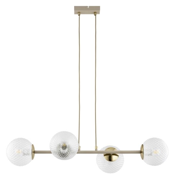 Brilagi - Candelabru suspendat pe cablu STELLA 4xE27/60W/230V bej/auriu