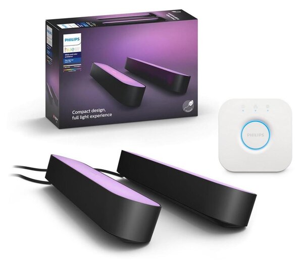 Philips - Set de 2 lămpi de masă LED RGB dimabile Hue PLAY WACA 6W/230V + Hue Bridge