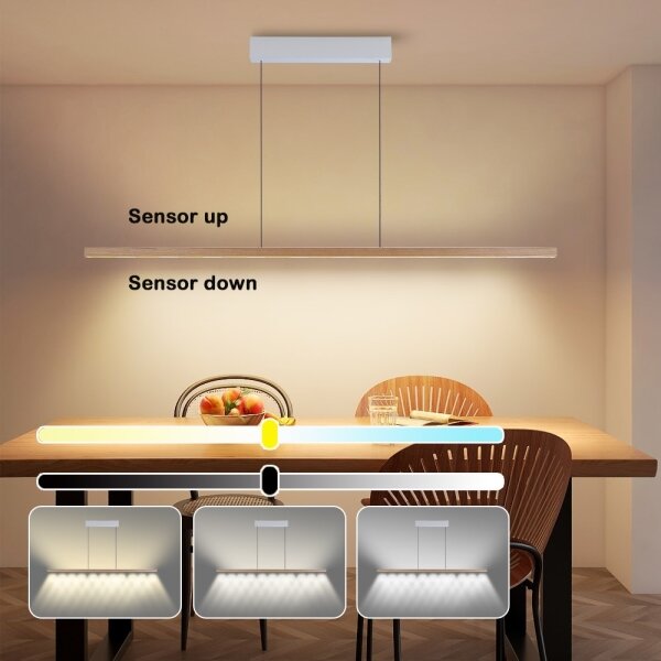 Immax NEO 07310L-LED lustră dimmabilă pe cablu cu senzor MADEIRA 37W/230V 157 cm frasin