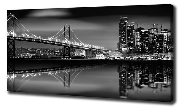 Print pe canvas San Francisco pe timp de noapte