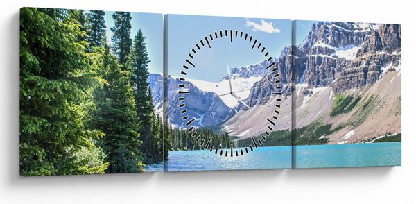 Tablou - Lac Alpin (cu ceas) (90x30 cm)