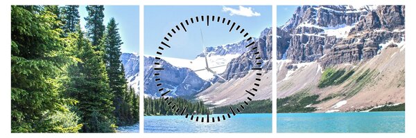 Tablou - Lac Alpin (cu ceas) (90x30 cm)