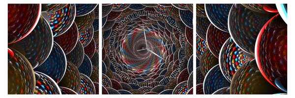 Tablou - Vortex (cu ceas) (90x30 cm)