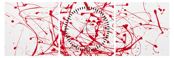 Tablou - Tehnica de picurare (cu ceas) (90x30 cm)