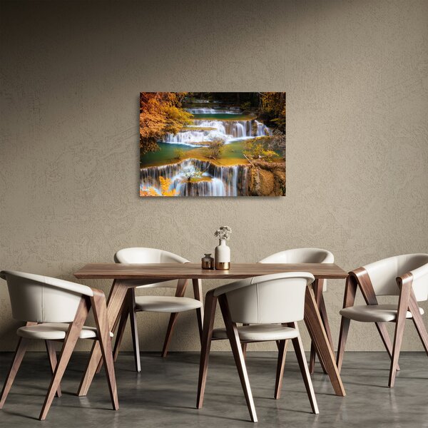 Tablou pe sticlă - Cascada Huay Mae Khamin, Thailanda (70x50 cm)