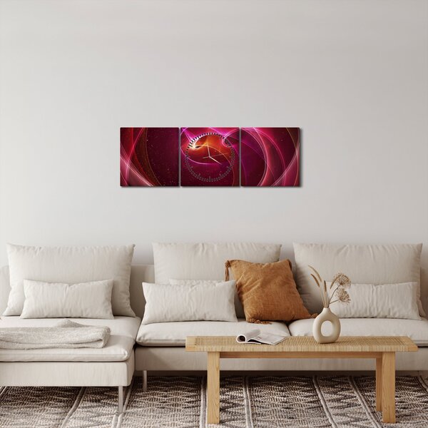Tablou - Linii ușoare (cu ceas) (90x30 cm)