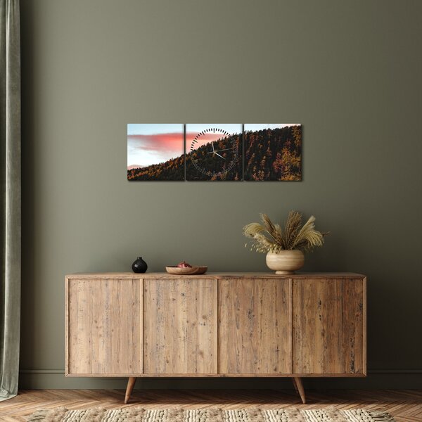 Tablou - Zori de zi (cu ceas) (90x30 cm)