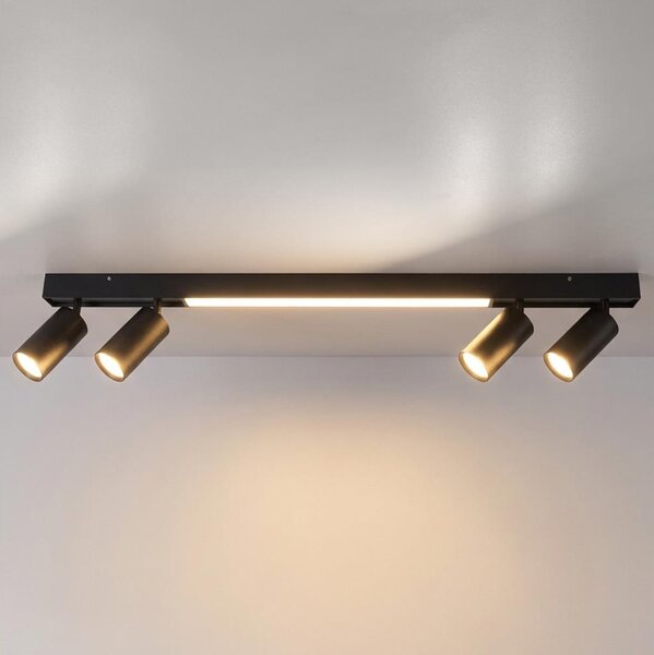 Brilagi - Spot LED SELE 4xGU10/30W/230V + LED/25W negru