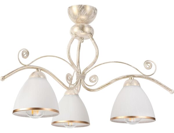 Brilagi - Lustră LED aplicată ANTICO 3xE27/60W/230V 3000K patină albă