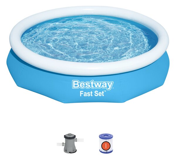 Piscină gonflabilă Bestway Fast Set, 305 x 66 cm, filtrare cu cartușe