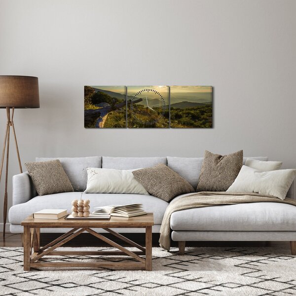 Tablou - Priveliștea (cu ceas) (90x30 cm)